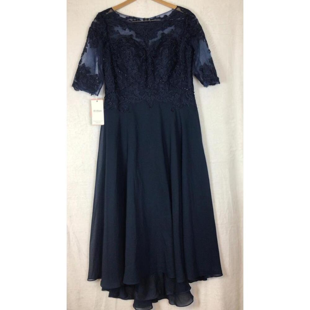 JJ's House Women's Mother of the Bride Dress Size 16 Blue New With Tags